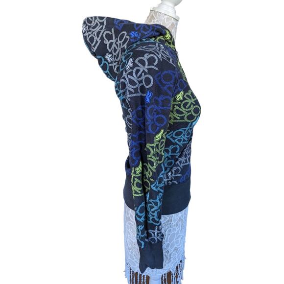 Fox Racing Black Logo Reversible Zip Hoodie Jacket - Picture 2 of 8